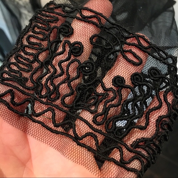 Hale Bob Sheer Black Button-Down Top - Picture 6 of 16